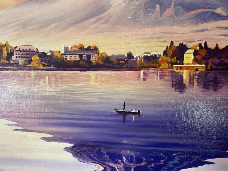Картина акрилом «Япония»