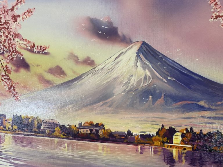 Картина акрилом «Япония»
