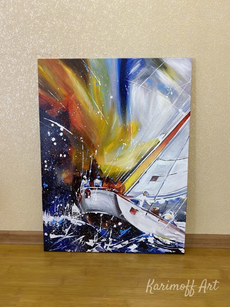 Картина акрилом «Абстракция»