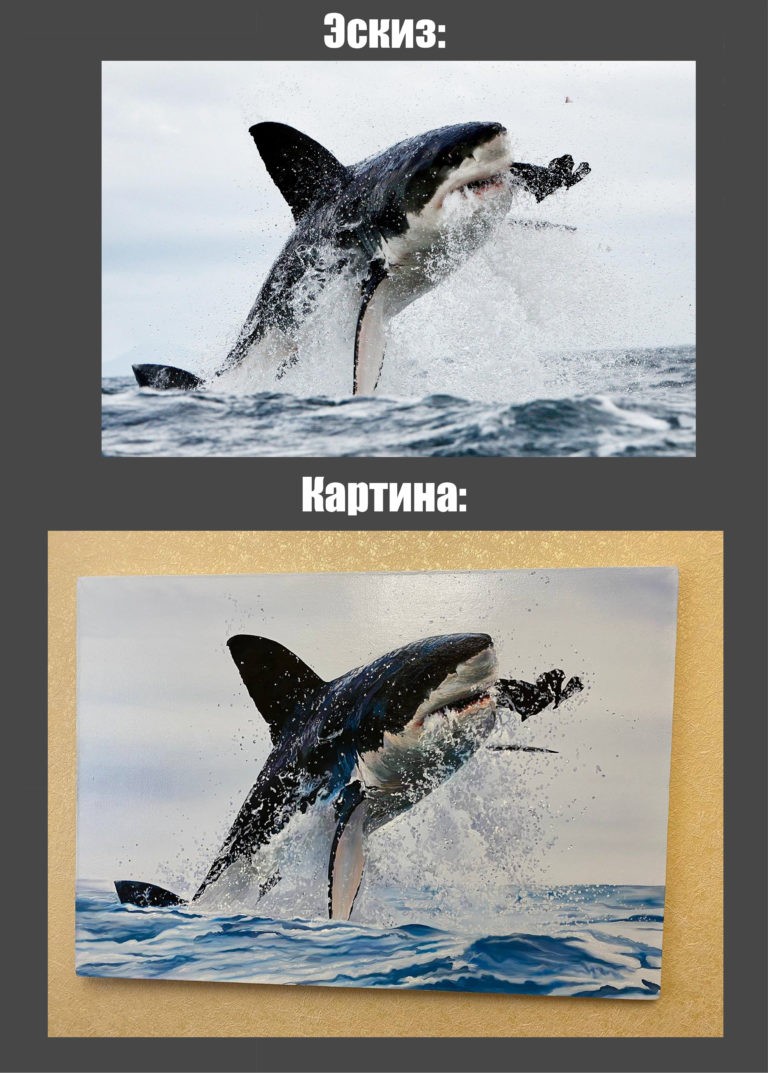 Картина на холсте «Акула»